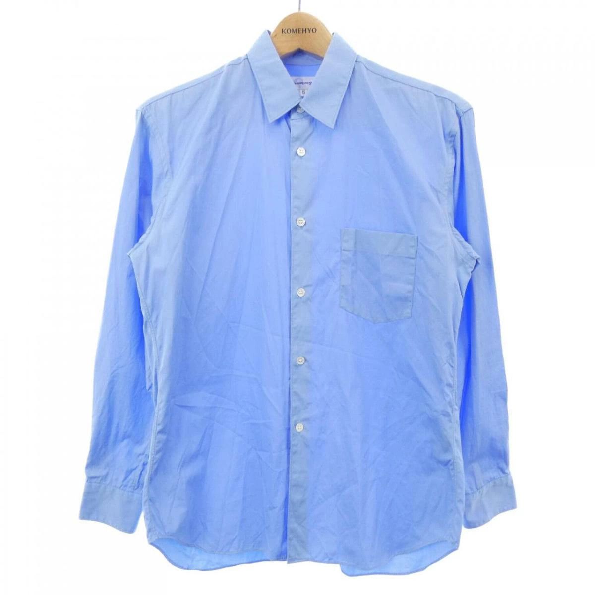 Comme des Garcons SHIRT Shirt Long Sleeve Chest Pocket Button Up Cotton Blue Size US XS / EU 42 / 0 - 1 Thumbnail