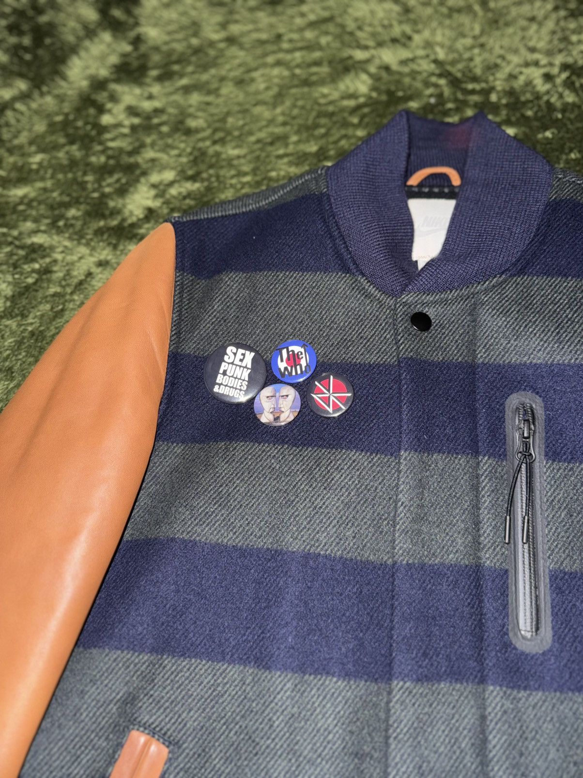 Nike [S] Nike Life Lambskin Sleeve Wool Varsity Jacket Size US S / EU 44-46 / 1 - 4 Thumbnail