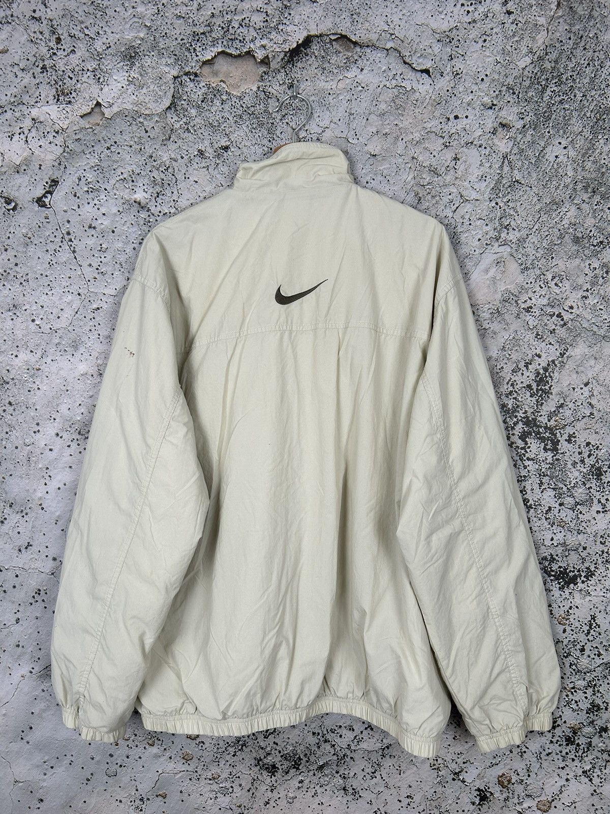 Nike Vintage Nike Swoosh 90s Light Beige Jacket Streetwear Size US XL / EU 56 / 4 - 4 Thumbnail