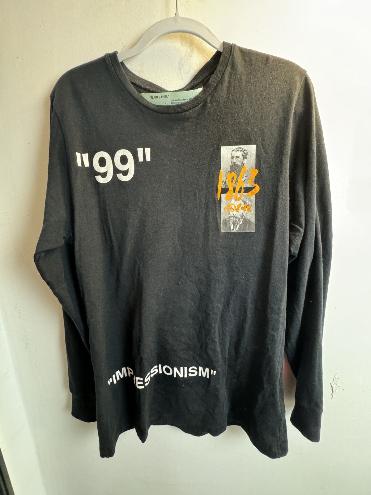 Off-White Black Summer Long Sleeve T-Shirt Size US M / EU 48-50 / 2 - 1 Thumbnail