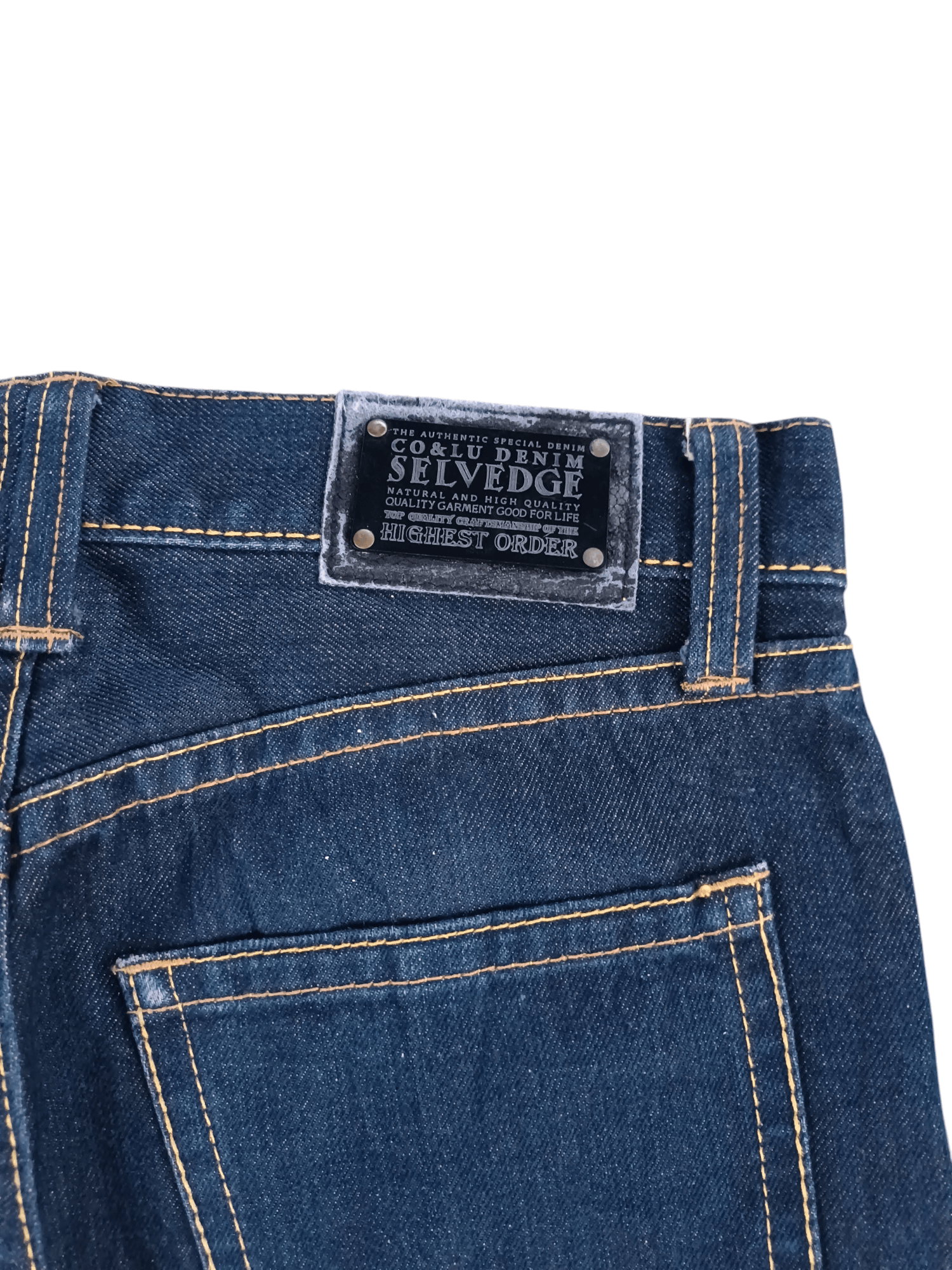 Other Co & Lu Selvedge Big Logo Nice Design Denim Jeans Size US 30 / EU 46 - 22 Thumbnail