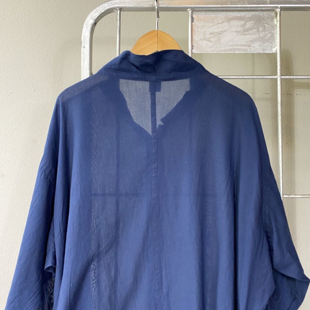 Y's Y’s Navy Stand Collar Shirt Size US XL / EU 56 / 4 - 11 Thumbnail