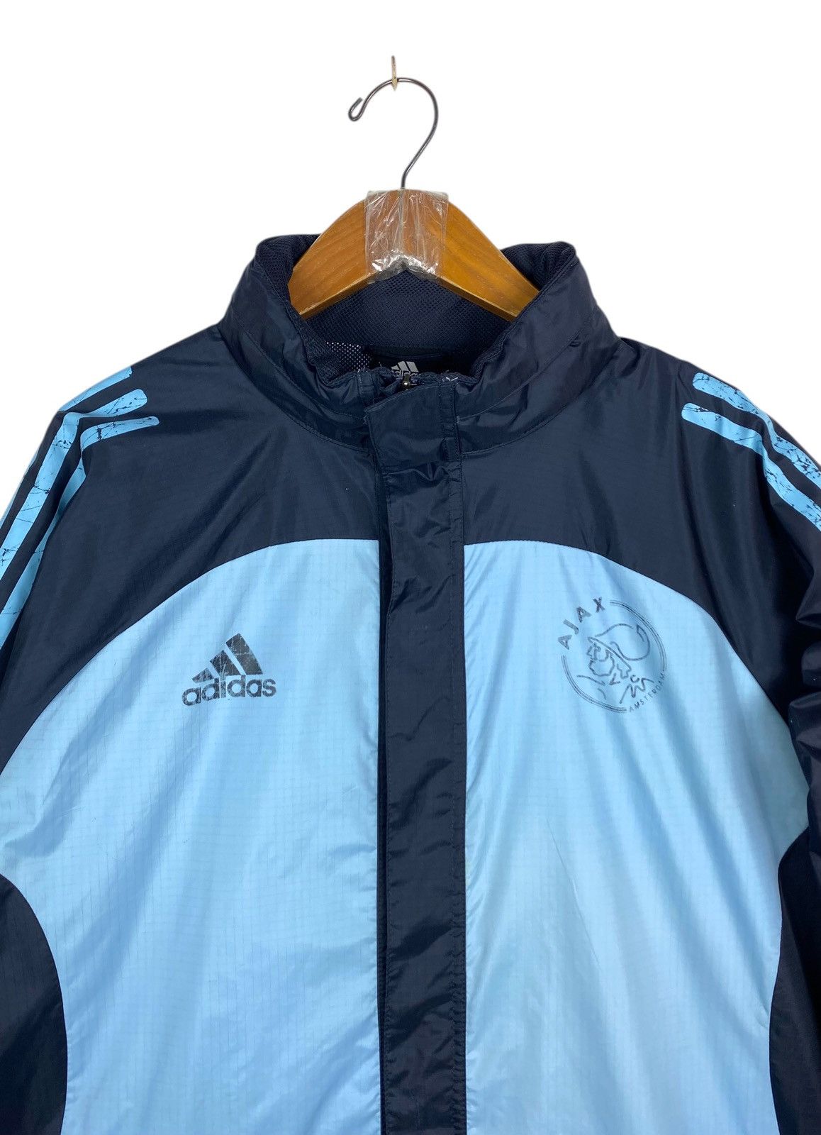 Vintage Rare‼️ Vtg 02-03 Ajax Amsterdam Adidas hooded Bench Jacket Size US L / EU 52-54 / 3 - 4 Thumbnail
