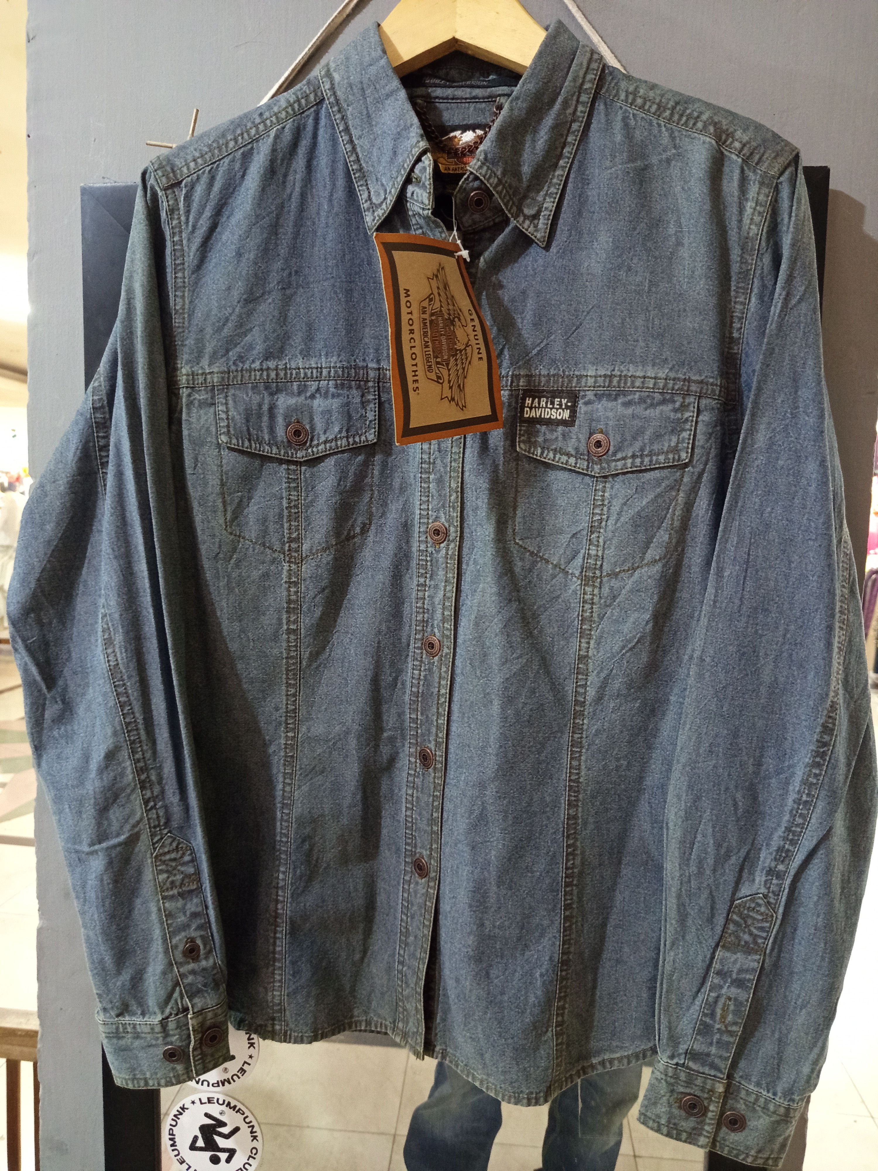 Harley Davidson 2003 Harley Davidson Show Sample Denim Shirt Size M / US 6-8 / IT 42-44 - 2 Thumbnail