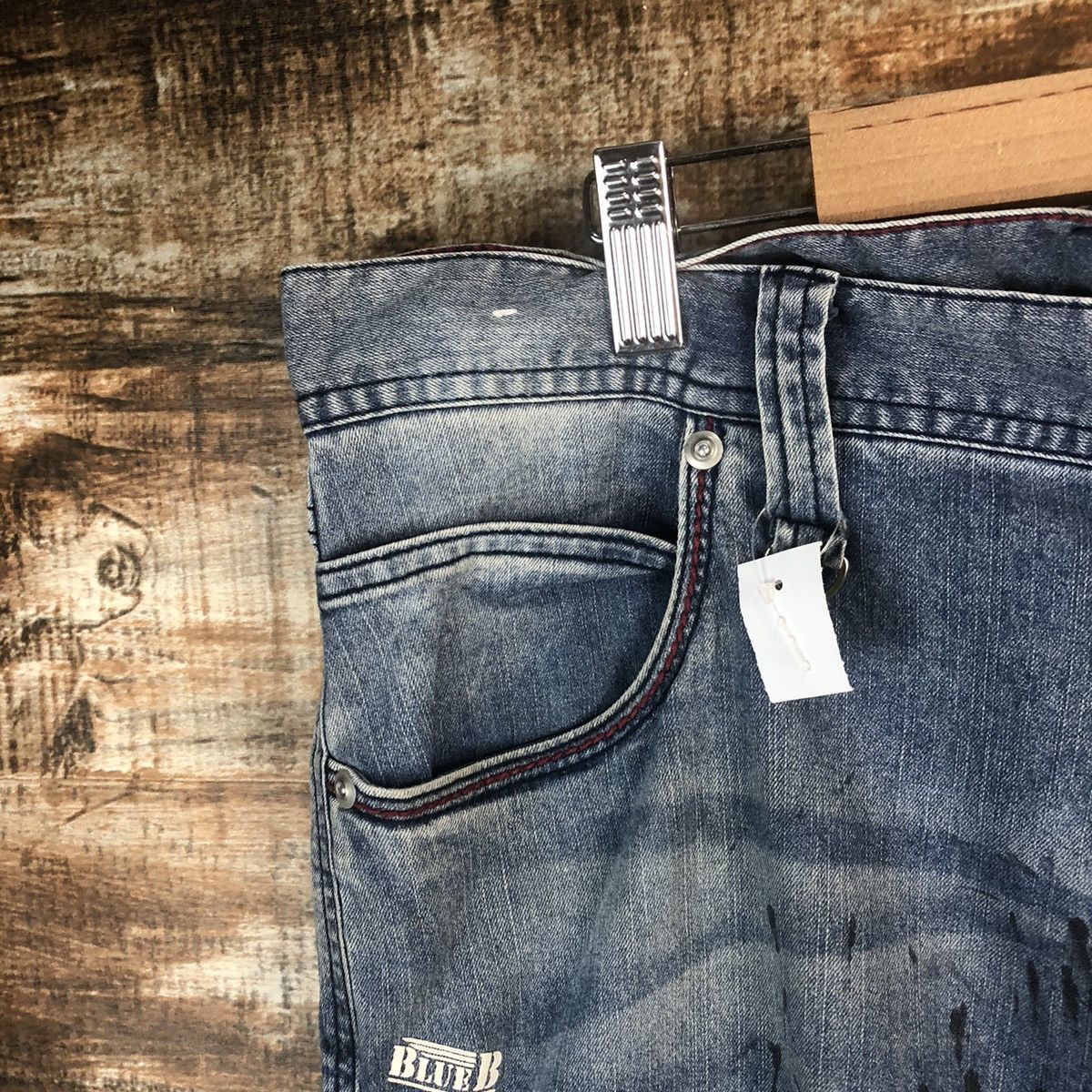 Japanese Brand DL Blue B Cargo Multipocket Blue Pants #C290 Size US 33 - 7 Thumbnail