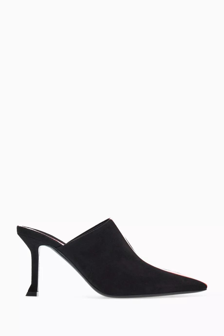 Salvatore Ferragamo o1s1rm0724 Sophye Leather Mules in Black/Red Size US 5.5 / IT 35.5 - 1 Thumbnail