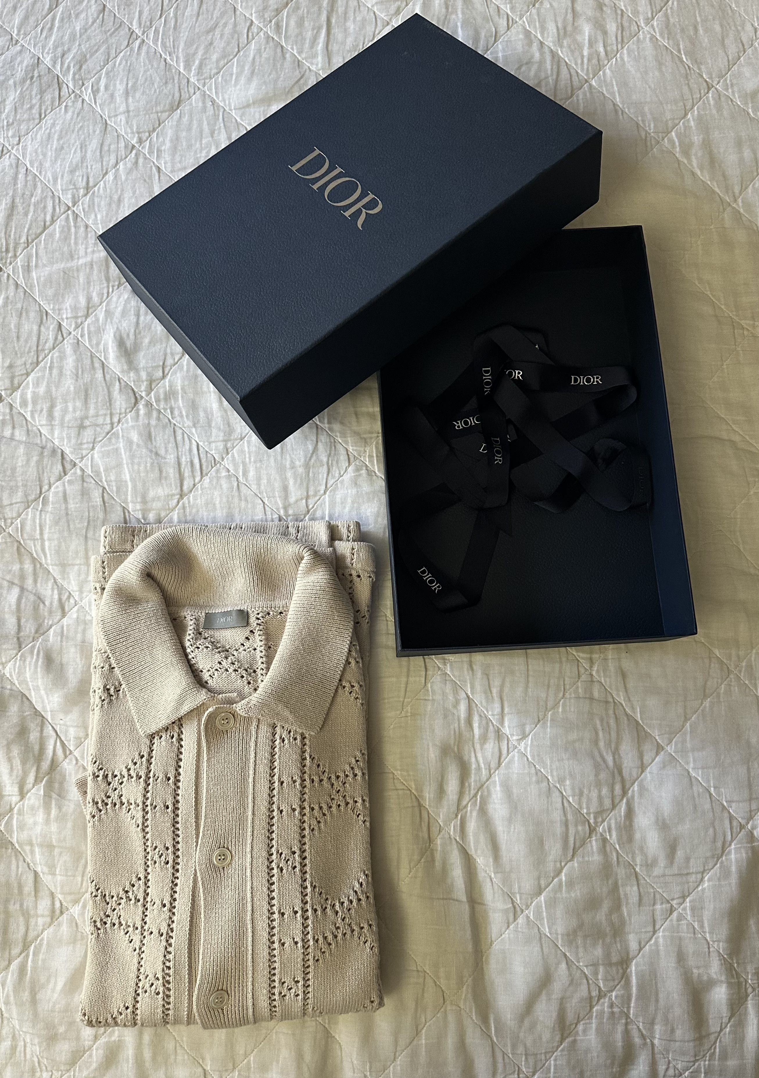 Dior Christian Dior Cashmere Cannage Shirt Size US XXL / EU 58 / 5 - 8 Thumbnail