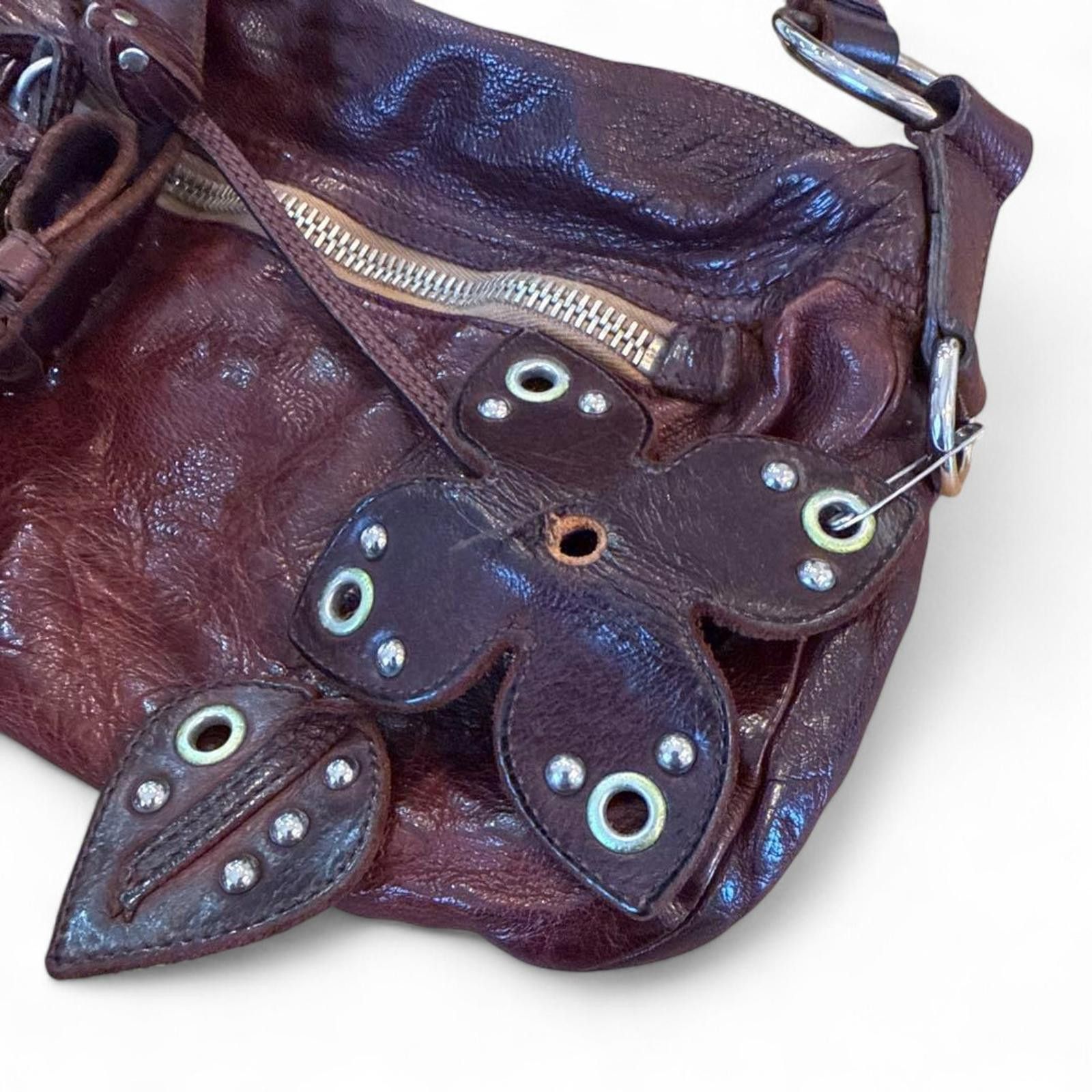 Miu Miu Miu Miu- Brown Leather Women's Shoulder Bag with Butterfly- Size ONE SIZE - 9 Thumbnail