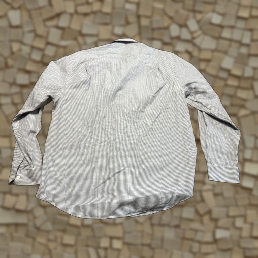 Pronto Uomo Pronto Uomo Shirt Men XXL White Gray Check Long Sleeve Button Up Modern Fit Size US XXL / EU 58 / 5 - 1 Thumbnail