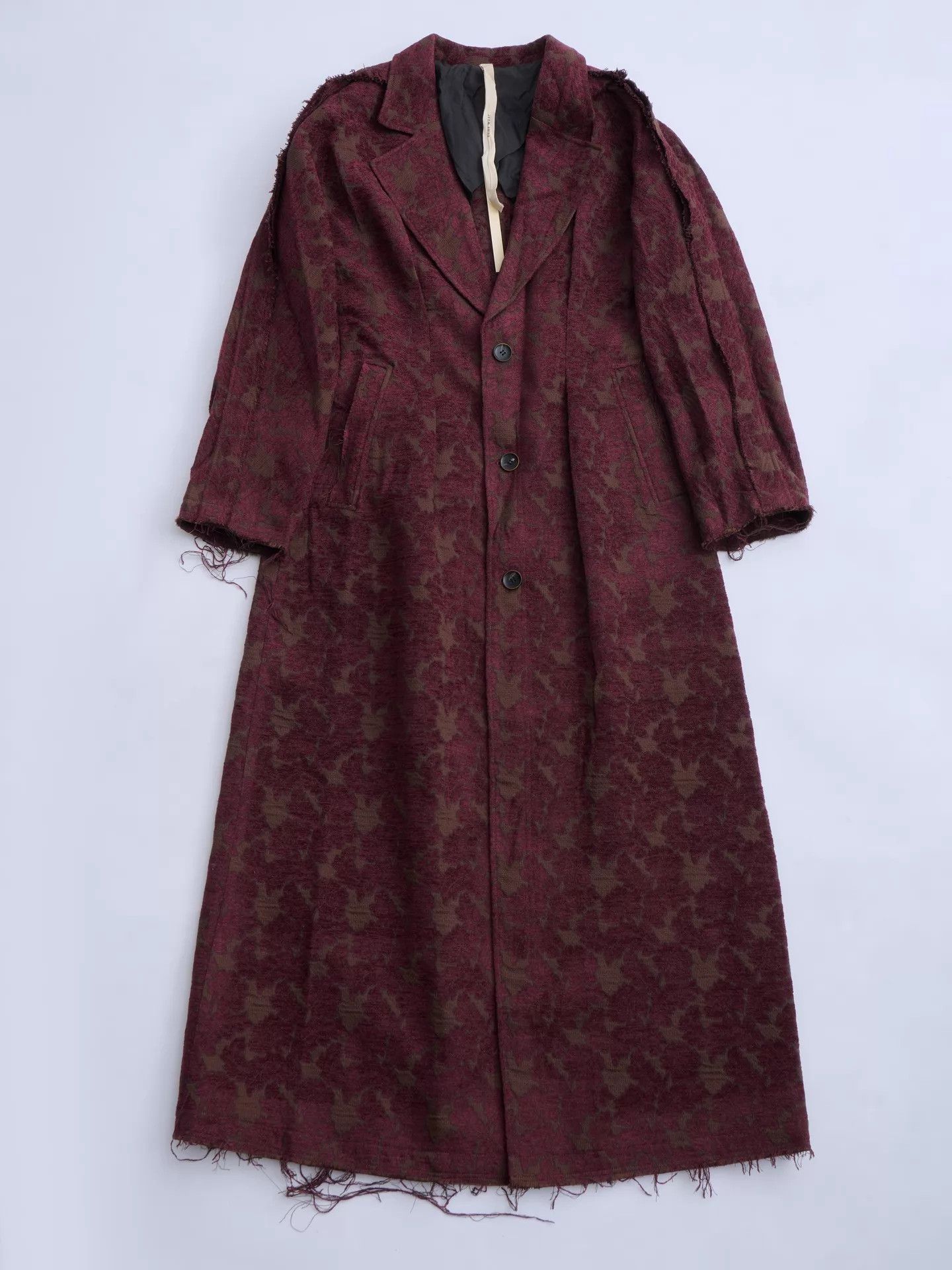 Other OUDE WAAG 21AW Deep Wine Dropped Shoulder Jacquard Coat L Size L / US 10 / IT 46 - 7 Thumbnail