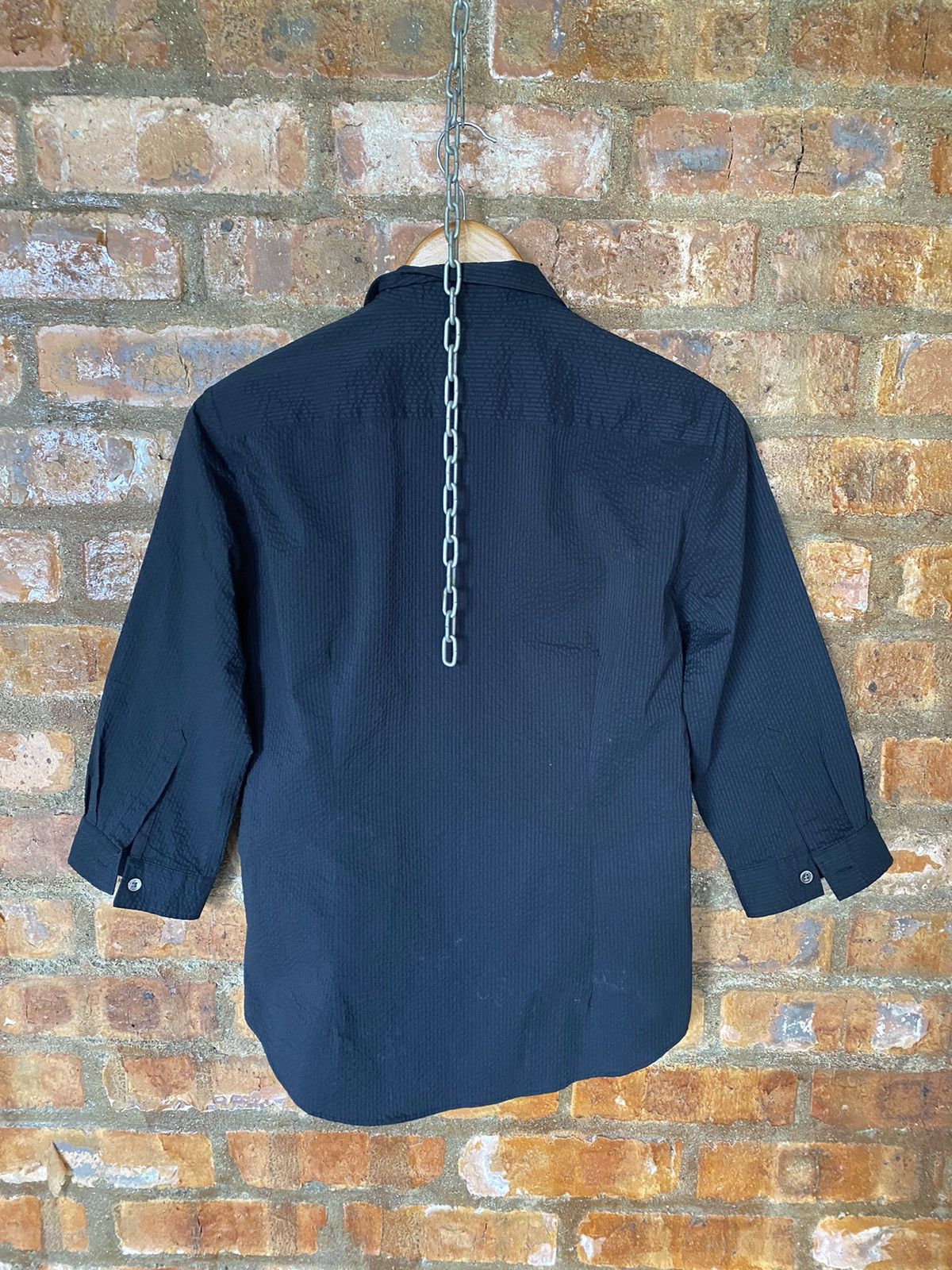 Tornado Mart Y2k Tornado Mart Black Wrinkle 3/4 sleeve polyester shirt Size US S / EU 44-46 / 1 - 9 Thumbnail