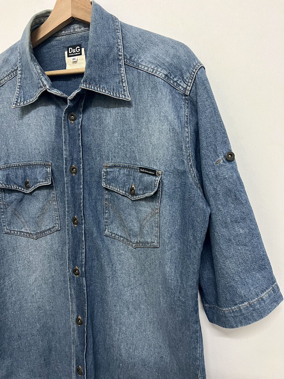 Dolce & Gabbana VINTAGE DOLCE & GABBANA DENIM SHIRT Size US XXL / EU 58 / 5 - 4 Thumbnail