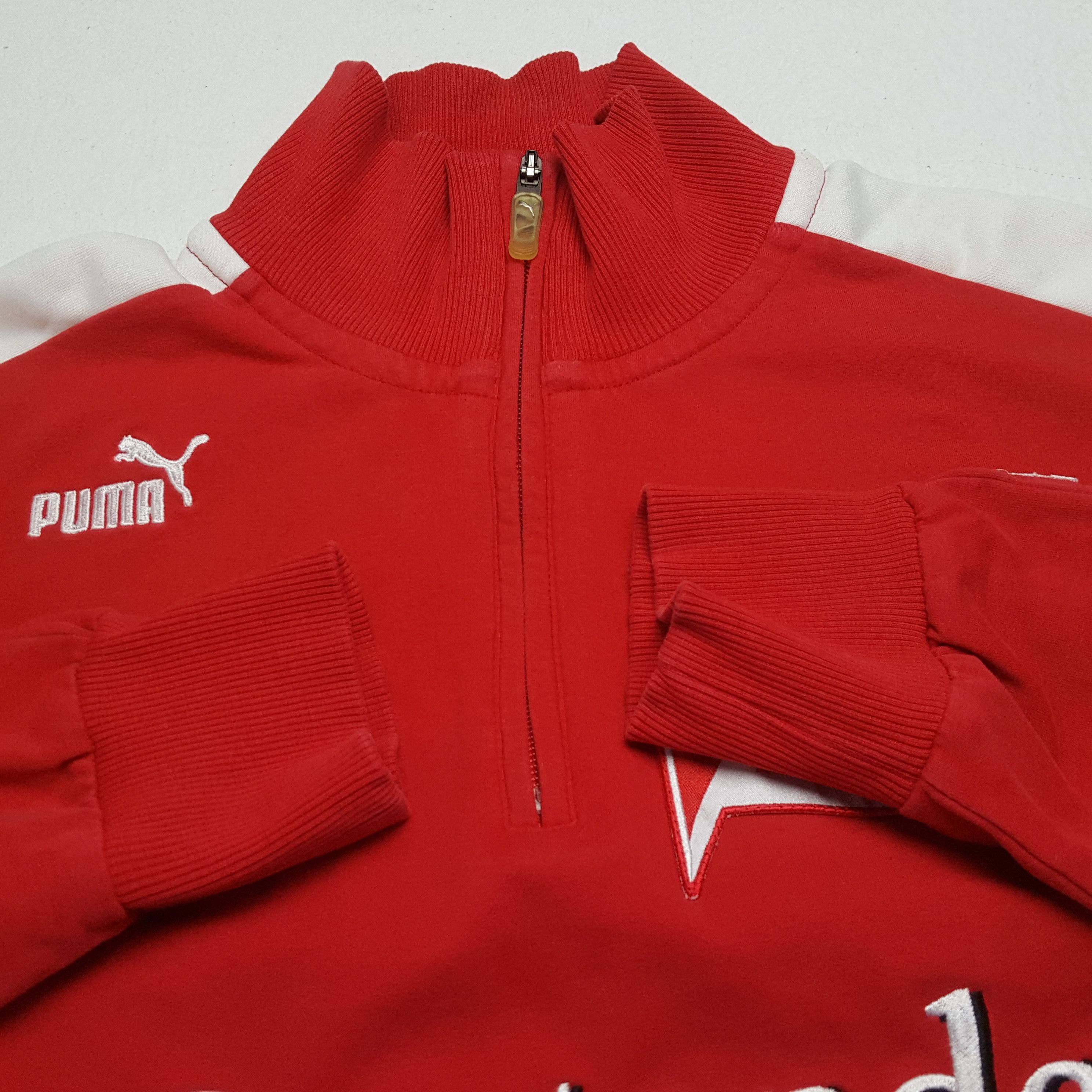 Ferrari × Puma × Vintage PUMA FERRARI SHELL Motorsports Half Zipper Sweatshirt Size US M / EU 48-50 / 2 - 10 Thumbnail