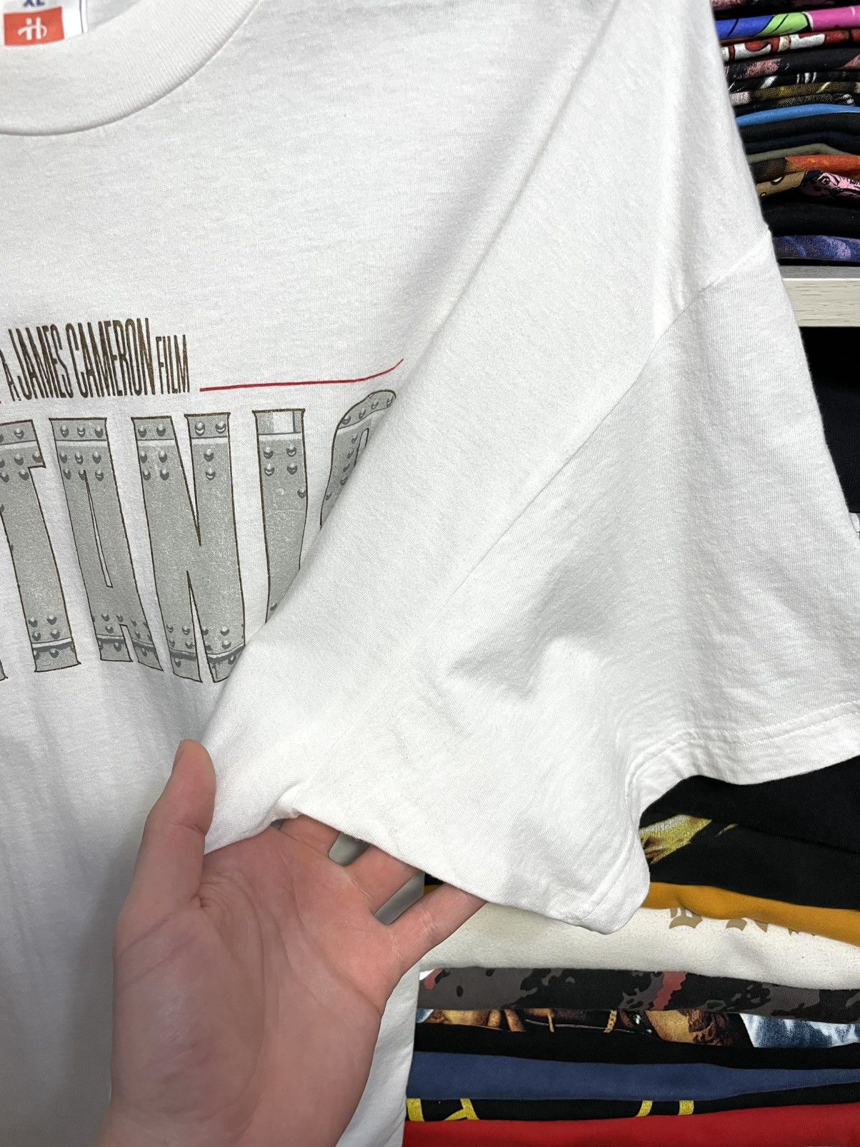 Vintage Vintage 1998 Titanic Leonardo Dicaprio Movie Promo T-Shirt Size US XL / EU 56 / 4 - 7 Thumbnail