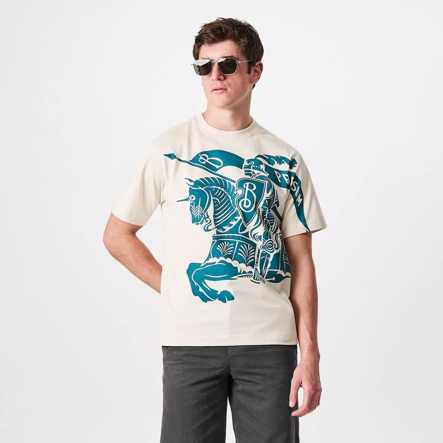 Burberry o1g2r1mq0426 Ekd T-Shirt in Ivory Size US S / EU 44-46 / 1 - 3 Thumbnail