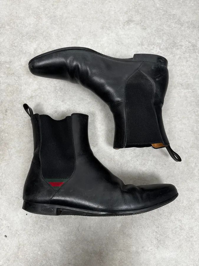 Gucci Gucci Black Minimalist Italian Leather Boots Size US 9.5 / EU 42-43 - 2 Thumbnail