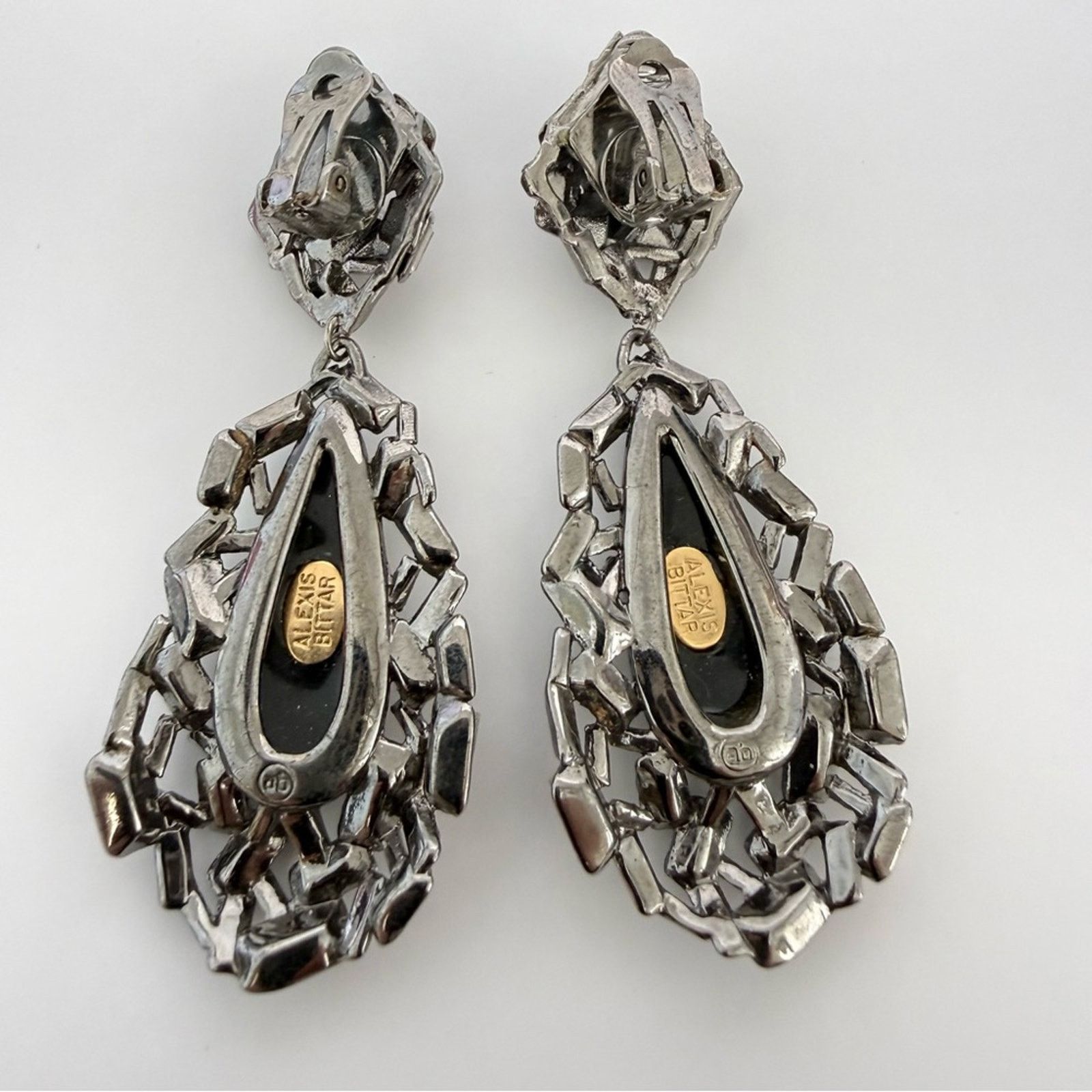 Alexis Bittar Alexis Bittar Lucite and Crystal non pierced ear clips Size ONE SIZE - 4 Thumbnail