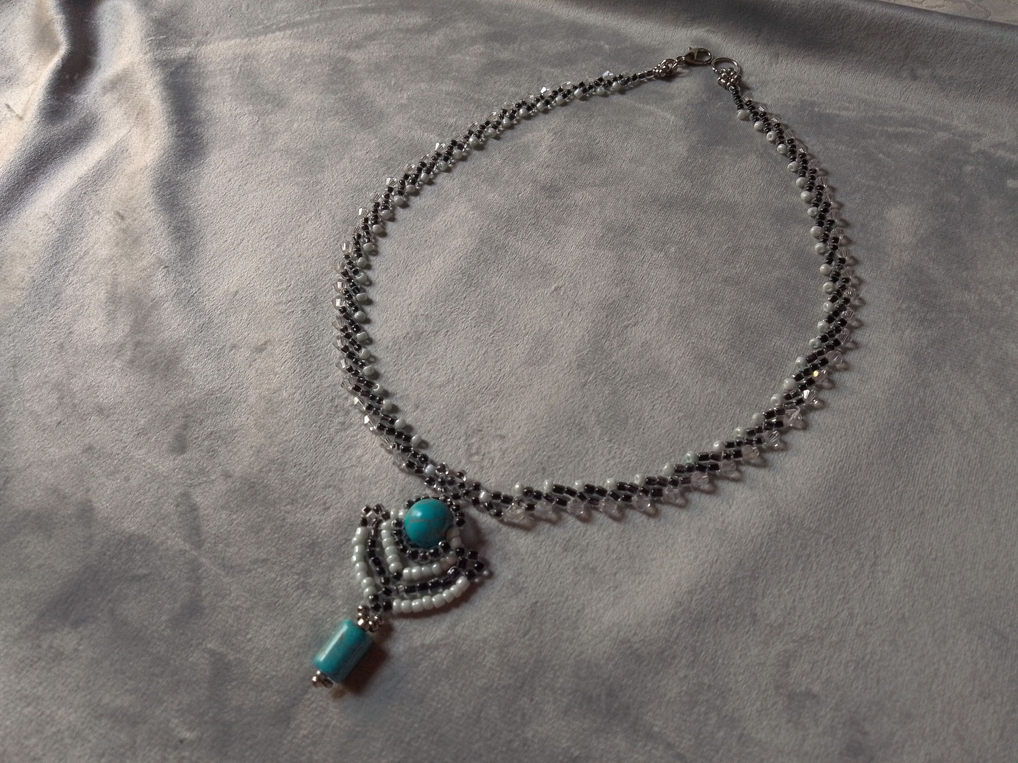 Handmade Necklace Ethnic Streetwear Howlite Turquoise Gemstones Size ONE SIZE - 2 Thumbnail