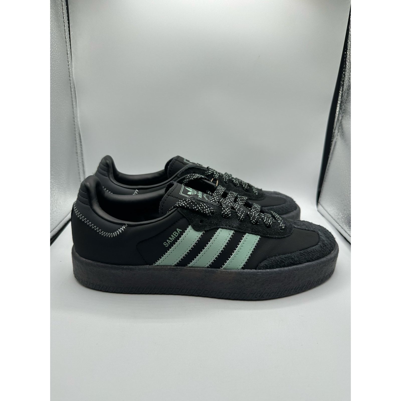 Adidas Adidas Sambae Wmns “Black Hazy Green” size 9w Size US 9 / IT 39 - 3 Thumbnail