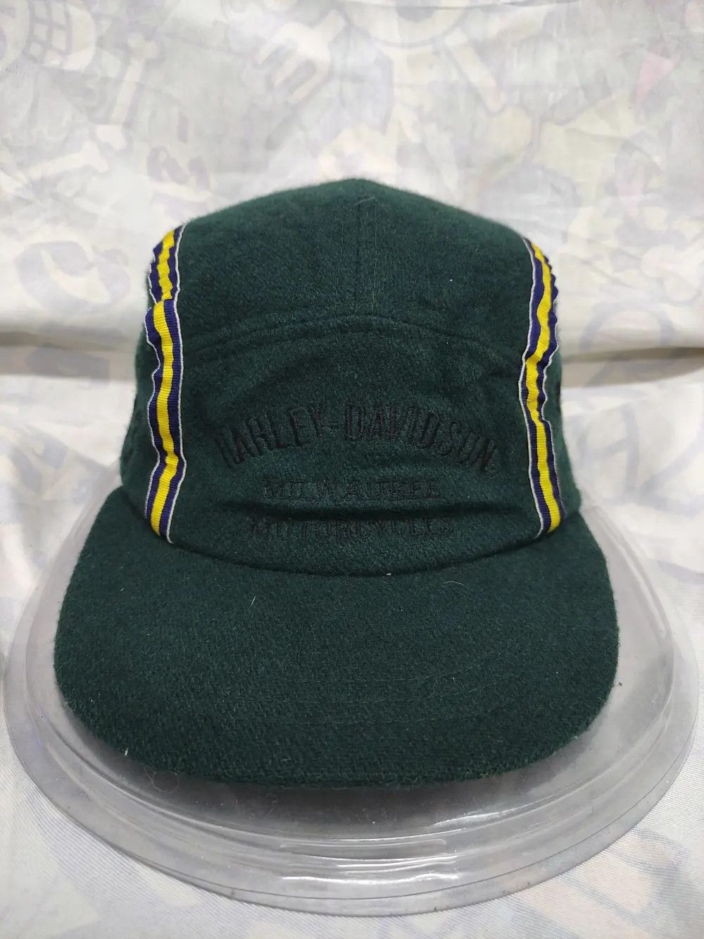 Harley Davidson × Vintage HARLEY DAVIDSON VINTAGE 5 PANEL WOOL CAP Size ONE SIZE - 6 Thumbnail