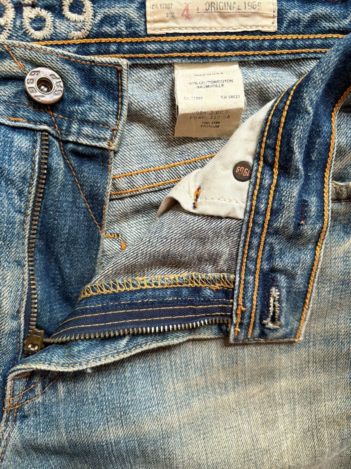 Gap Vintage Gap Tactical Patch Rusty Mud Wash Rip Flare Jeans Size US 27 - 9 Thumbnail