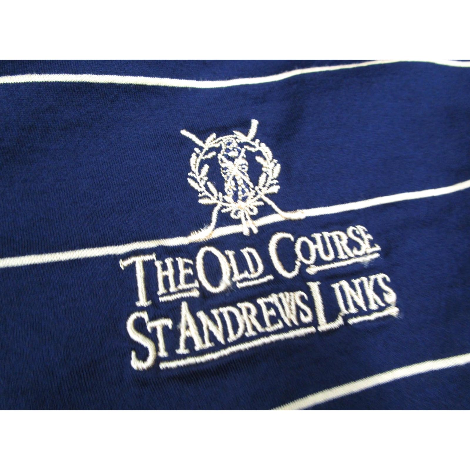 Vintage St Andrews Links Polo Shirt Mens M Navy Stripe Golf The Old Course Italy Size US M / EU 48-50 / 2 - 2 Thumbnail