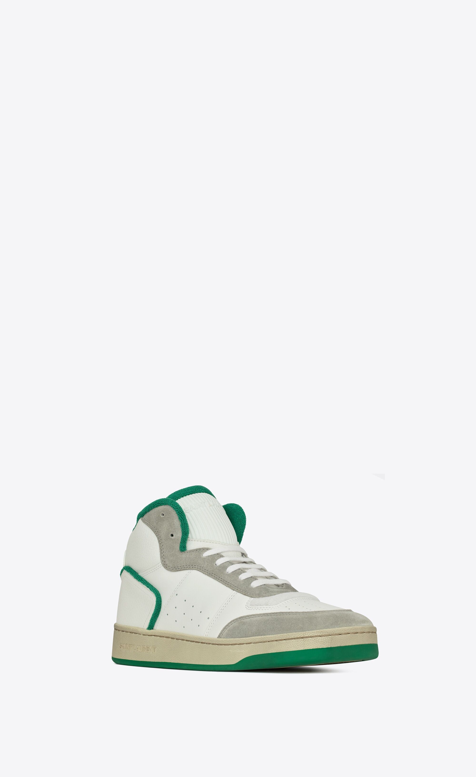 Saint Laurent Paris o1tr1nto0326 SL/80 Leather Sneakers in Multicolor Size US 11 / EU 44 - 4 Thumbnail