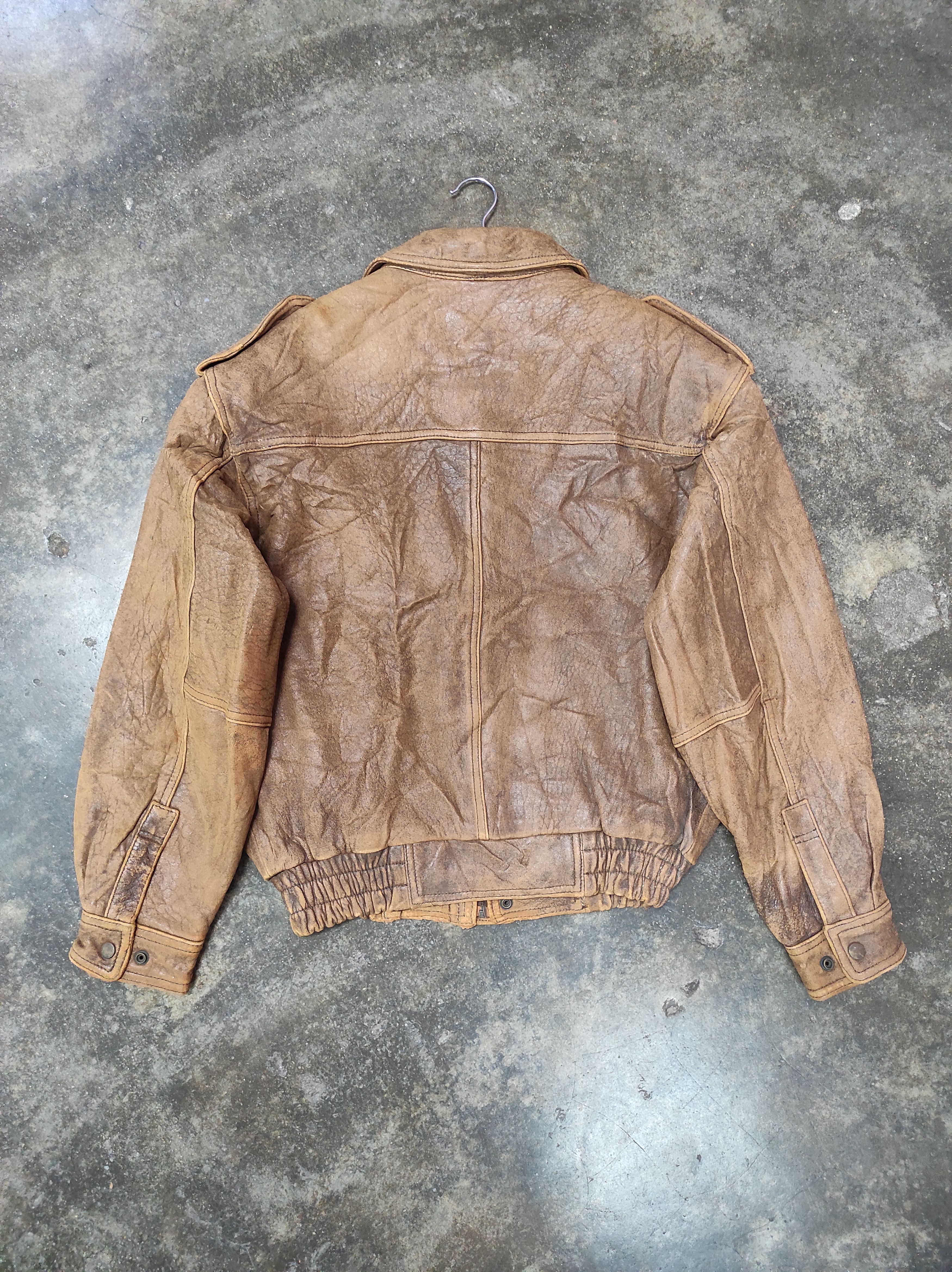 Genuine Leather × Japanese Brand × Vintage ZILCH CLASSICS RETRO GENUINE LEATHER BOMBER JACKET Size US M / EU 48-50 / 2 - 7 Thumbnail