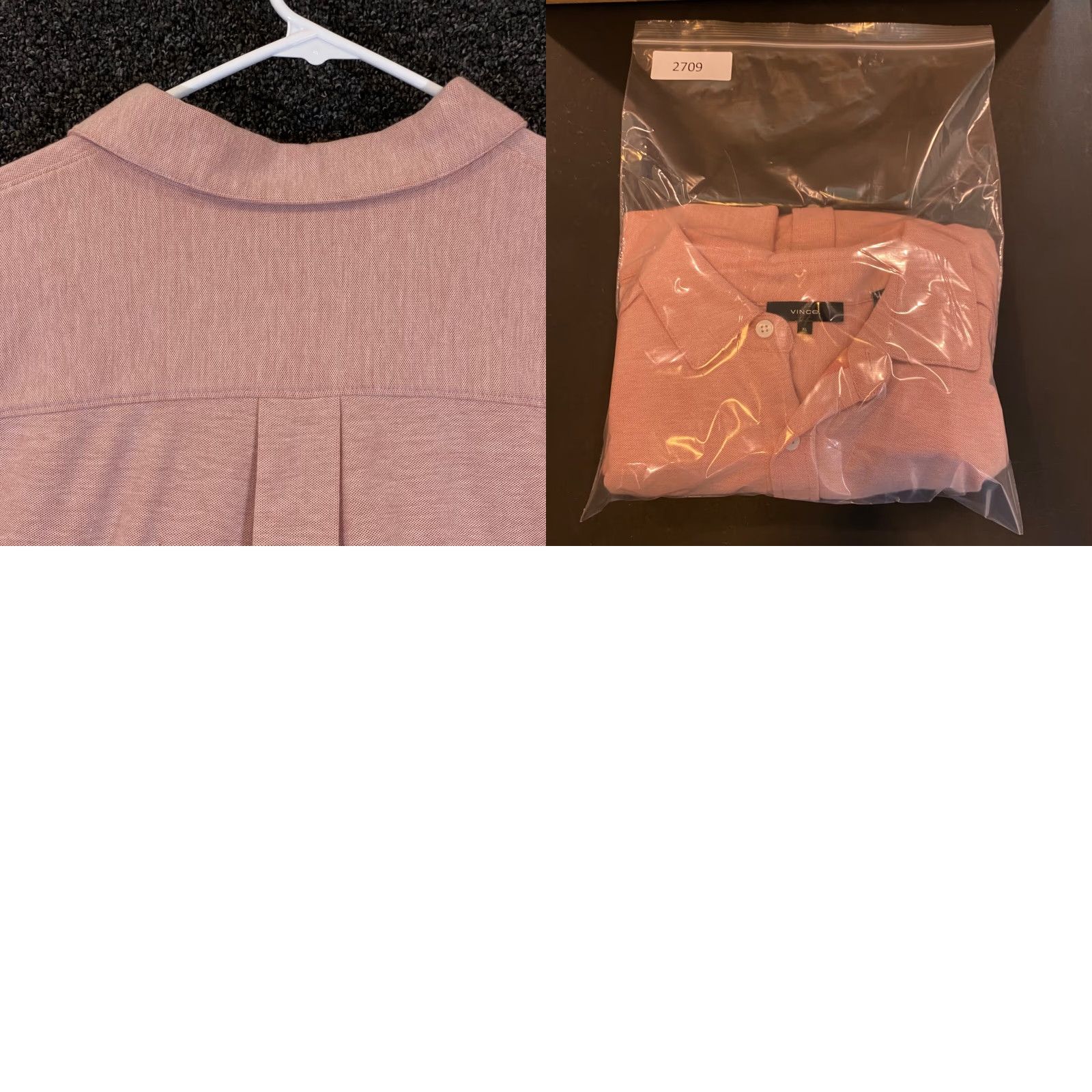 Vince Vince Shirt Mens XL Light Pink Button Up Casual Dress Top Long Sleeve Collared Size US XL / EU 56 / 4 - 8 Thumbnail