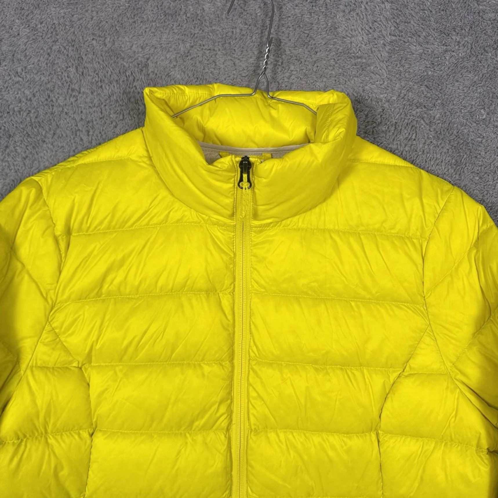 Eddie Bauer Eddie Bauer Down Jacket Women L EB650 Quilted Puffer Full Zip Neon Yellow Coat Size L / US 10 / IT 46 - 4 Thumbnail