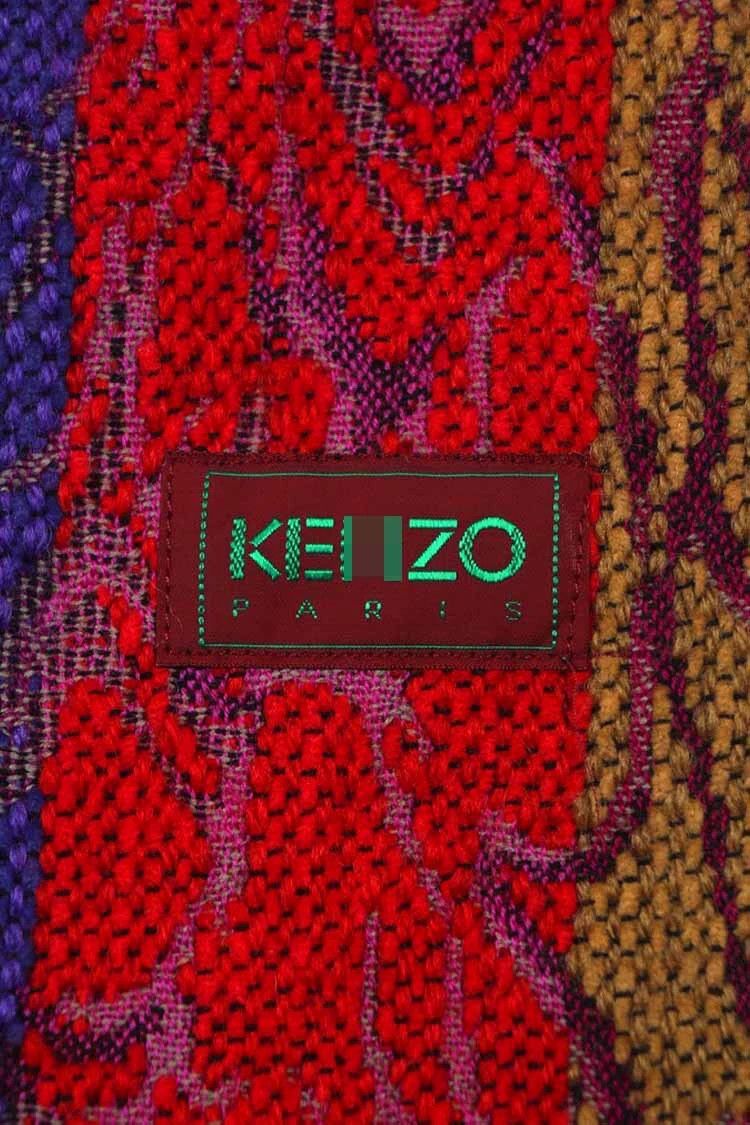 Kenzo KENZO Rose red color clash dark flower embroidered winter Size ONE SIZE - 5 Thumbnail