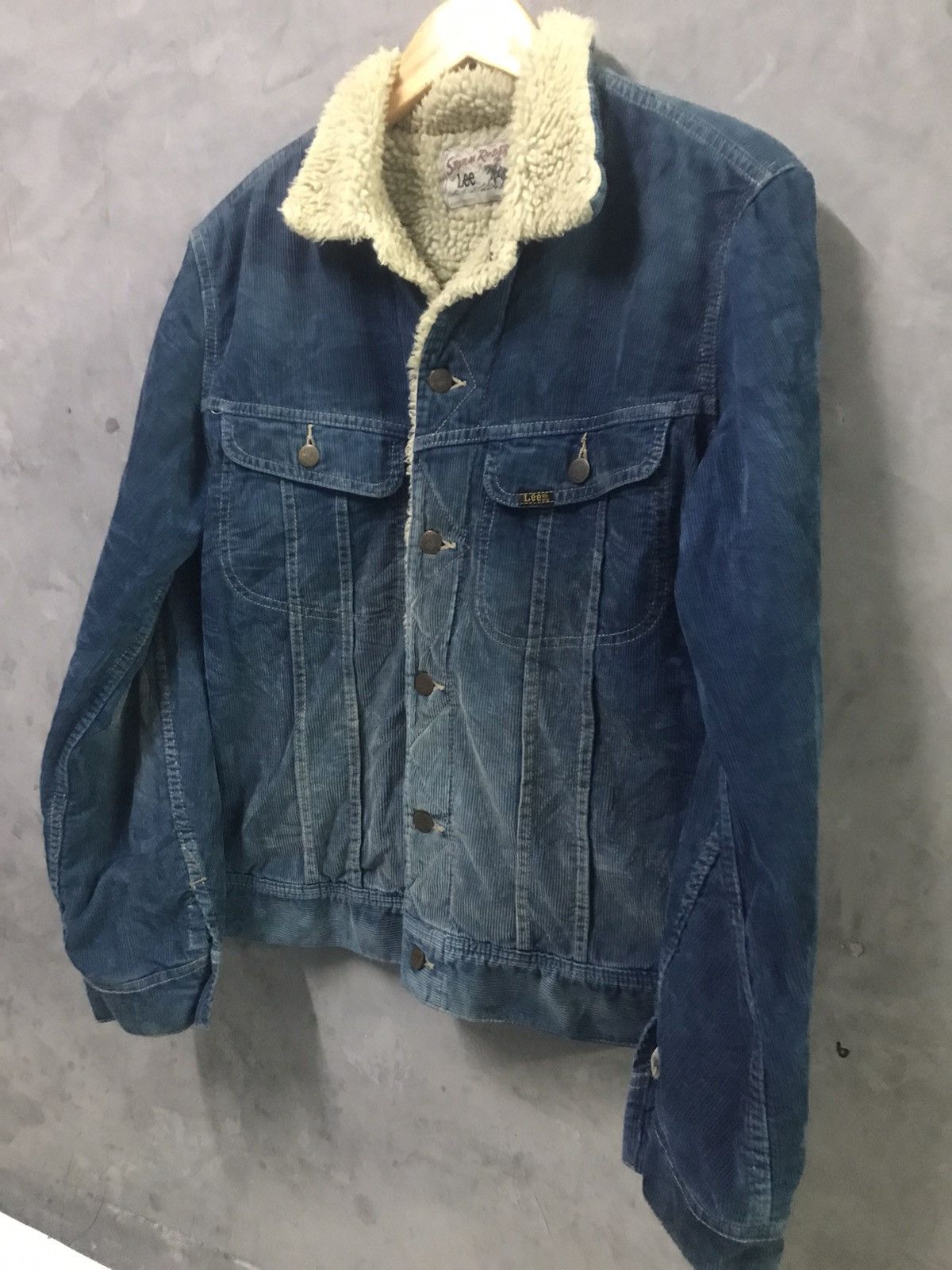 Lee × Vintage Repro Vintage 70s Lee Storm Rider Sherpa Lining Blue Denim Size US M / EU 48-50 / 2 - 6 Thumbnail