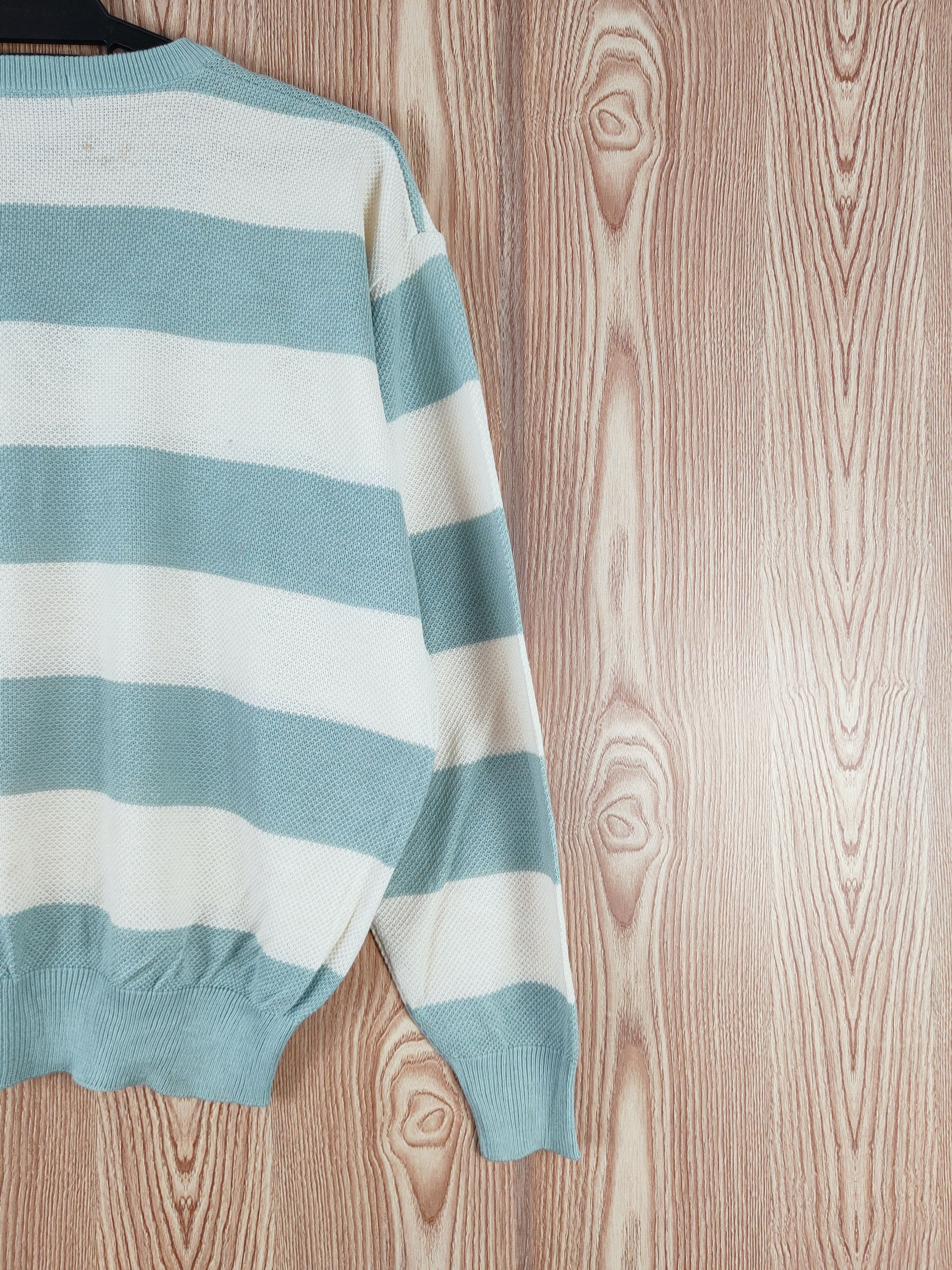 Japanese Brand Arnold Palmer Green Cream Stripe Knitwear Sweatshirts #W127 Size US M / EU 48-50 / 2 - 10 Thumbnail