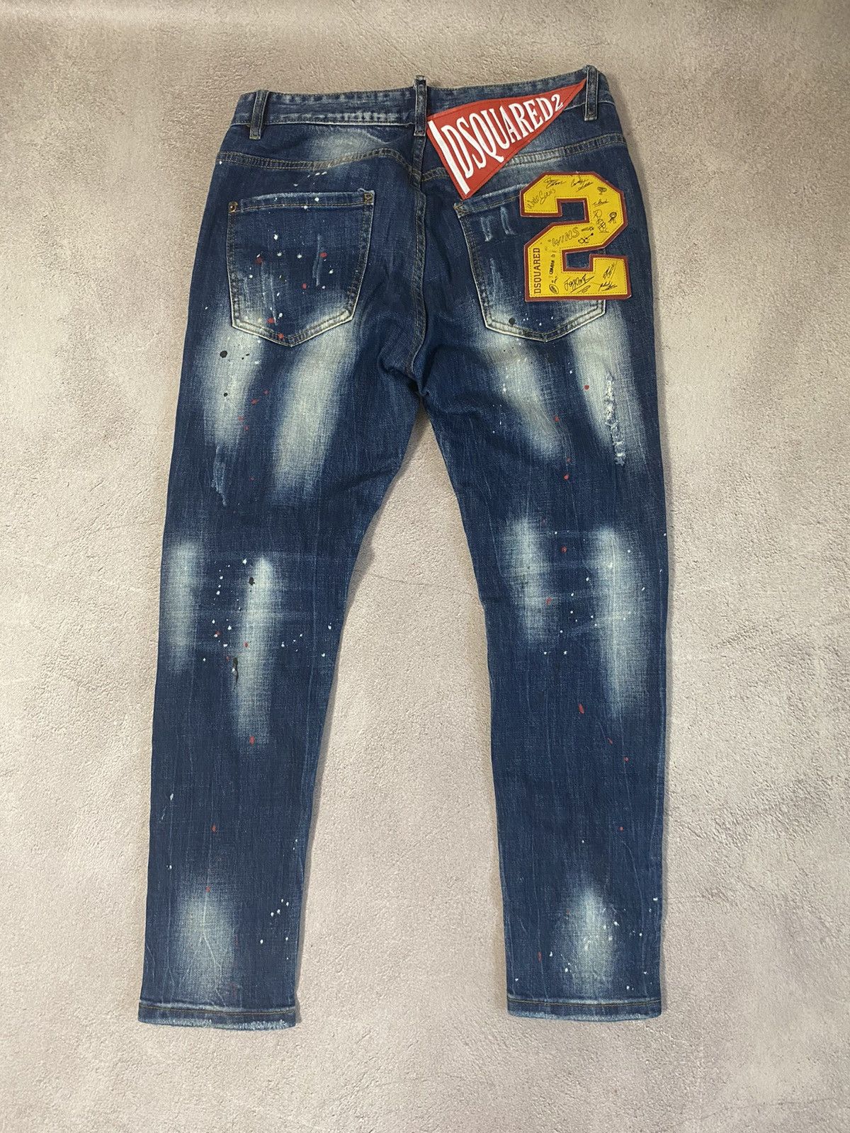 Japanese Brand Dirty pants Faded Crash denim thrashed y2k distressed jeans Size US 32 / EU 48 - 2 Thumbnail