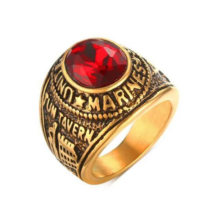 Jewelry × Vintage Red Marines Colleague Ring Size ONE SIZE - 1 Thumbnail