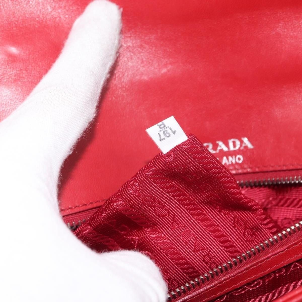 Prada Prada Leather Chain Nappa Goful Shoulder Bag Red Size ONE SIZE - 10 Thumbnail