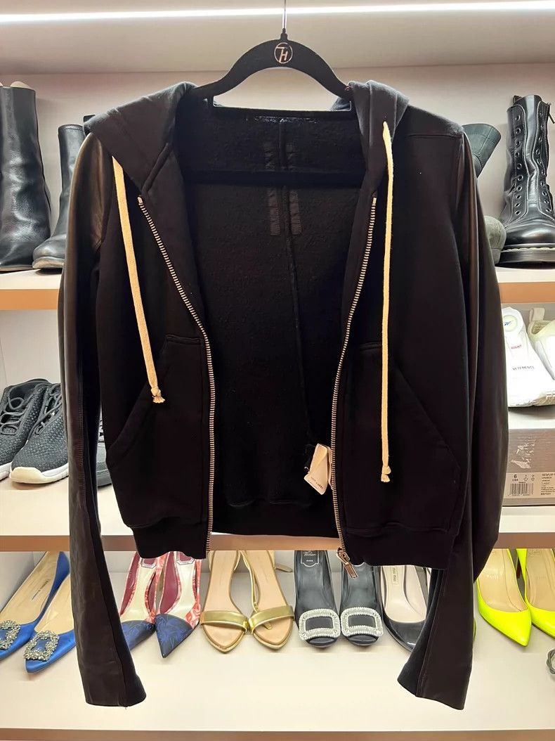 Rick Owens Rick Owens Leather splicing jacket-2505 Size US S / EU 44-46 / 1 - 1 Thumbnail