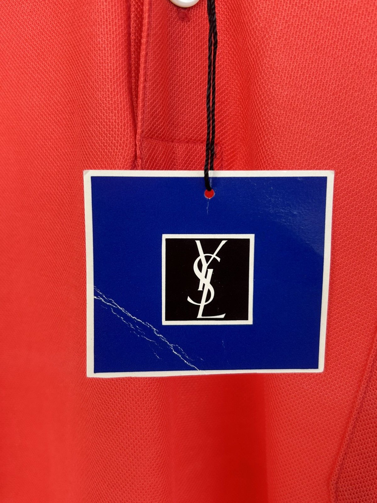 Yves Saint Laurent NOS Ysl Japan Vintage Polo Vermillion Collar Tee Size US L / EU 52-54 / 3 - 6 Thumbnail