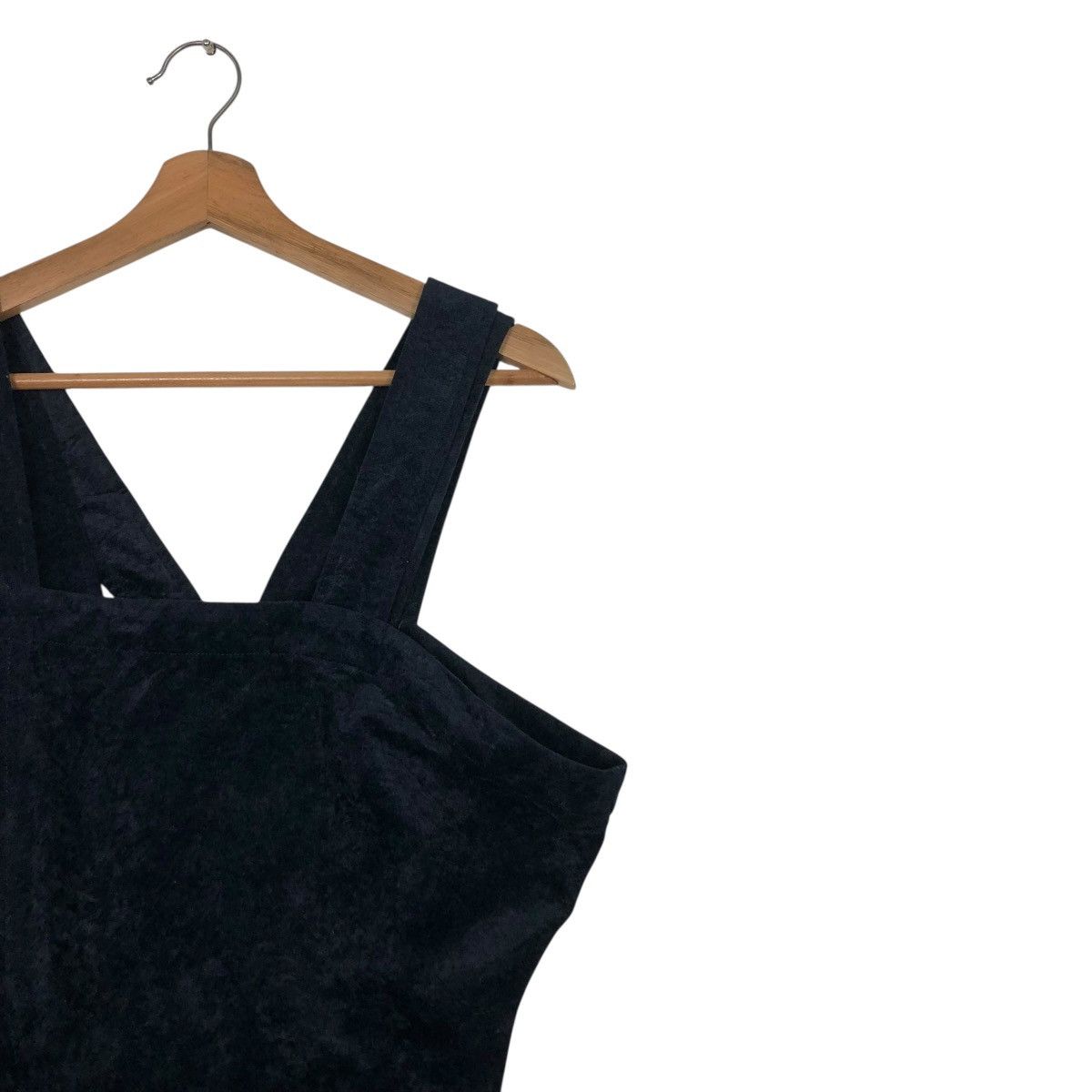 Comme des Garcons 🔥VINTAGE COMME DES GARCONS MIDI DRESS VELVET RICH BLACK Size M / US 6-8 / IT 42-44 - 13 Thumbnail