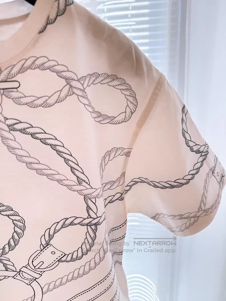 Hermes Hermes Rope pattern printed T-shirt Size XS / US 0-2 / IT 36-38 - 4 Thumbnail