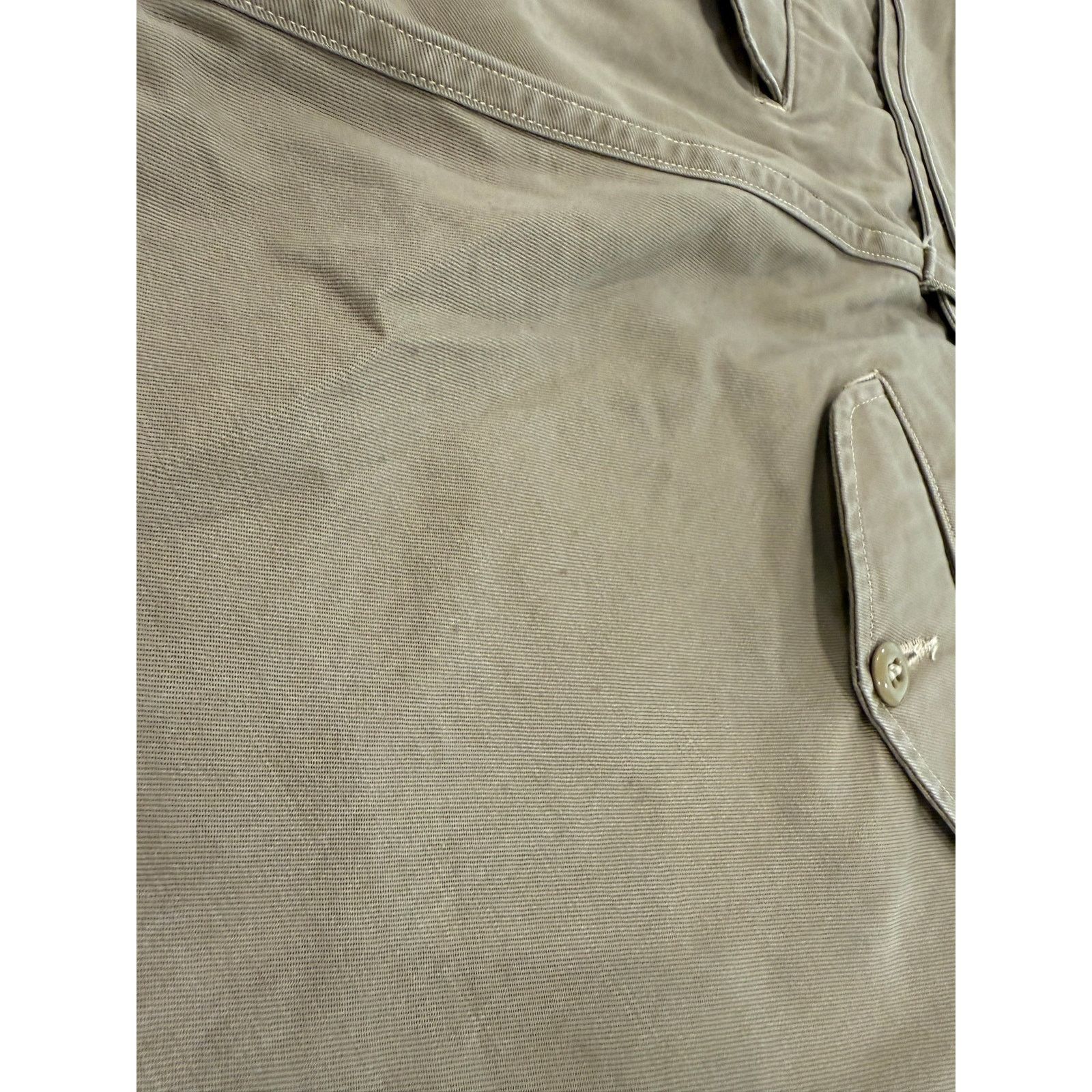 Comoli COMOLI Belted Chino Pants Size 1 Khaki Cotton Twill Size US 31 - 9 Thumbnail