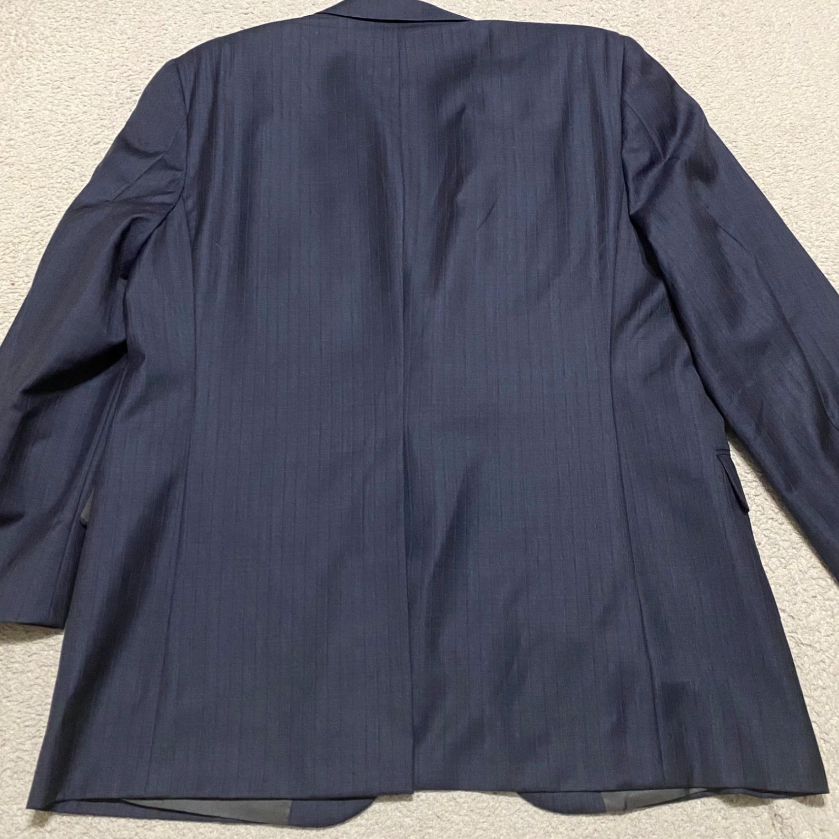 Loro Piana Hickey Freeman Blazer Mens 42 Wool Striped 2 Button Super 150s Loro Piana Blue Jacket Front Style Single-Breasted Chest 44" Adult Mens Debris? Size 42R - 2 Thumbnail