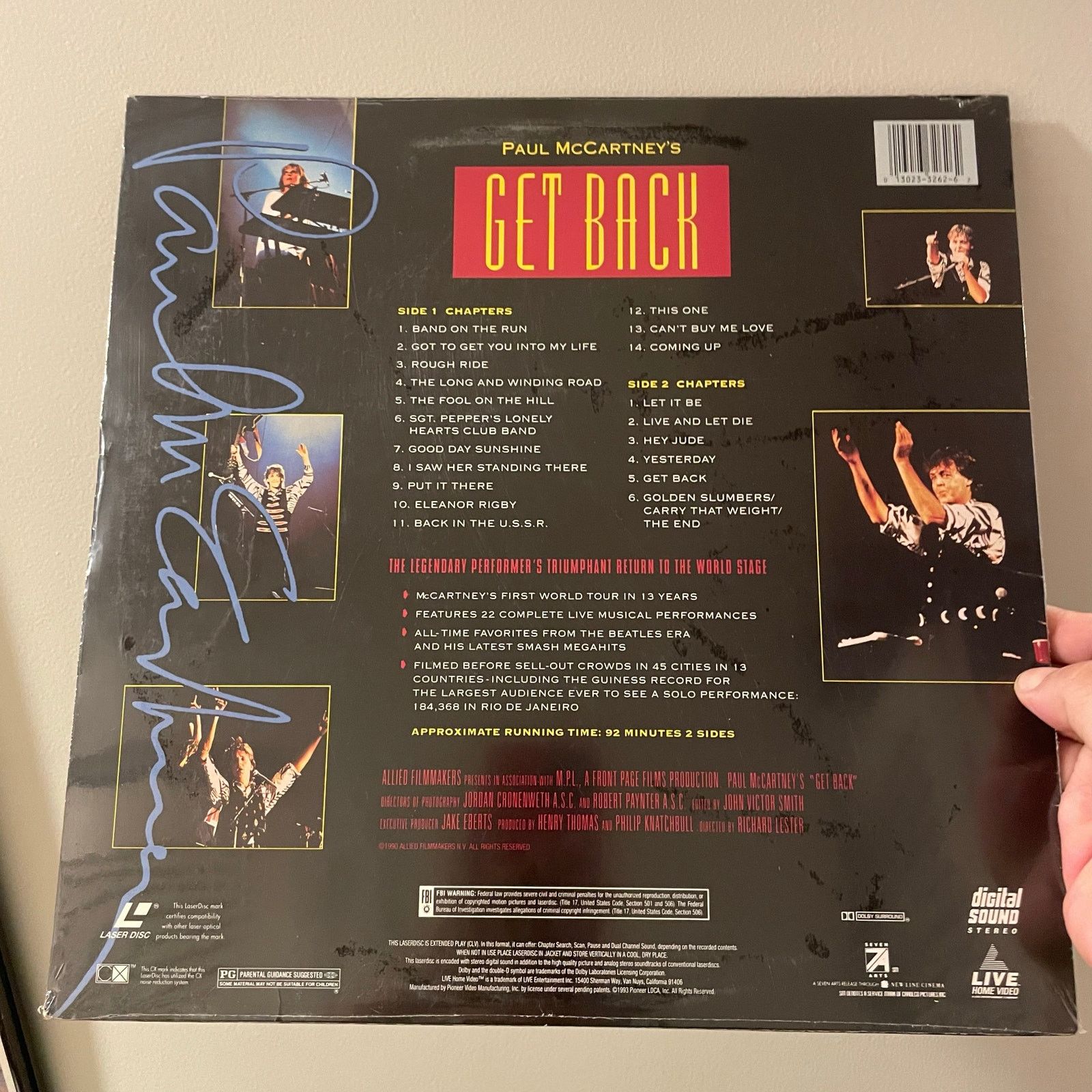 INTENTIONALLY BLANK Paul McCartney - Get Back laserdisc SEALED beatles concert Size ONE SIZE - 2 Thumbnail