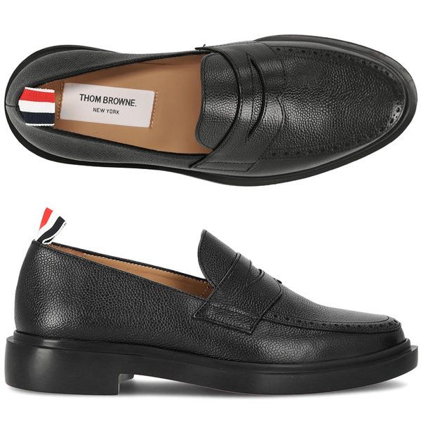 Thom Browne o1s22i1n1124 Leather Loafers in Black Size US 10 / EU 43 - 2 Thumbnail