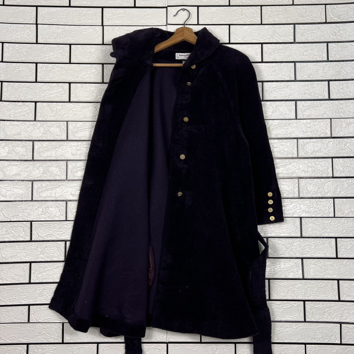 Sonia Rykiel Vintage 90's SONIA RYKIEL Wool Belted Overcoat #4137-C188 Size M / US 6-8 / IT 42-44 - 9 Thumbnail