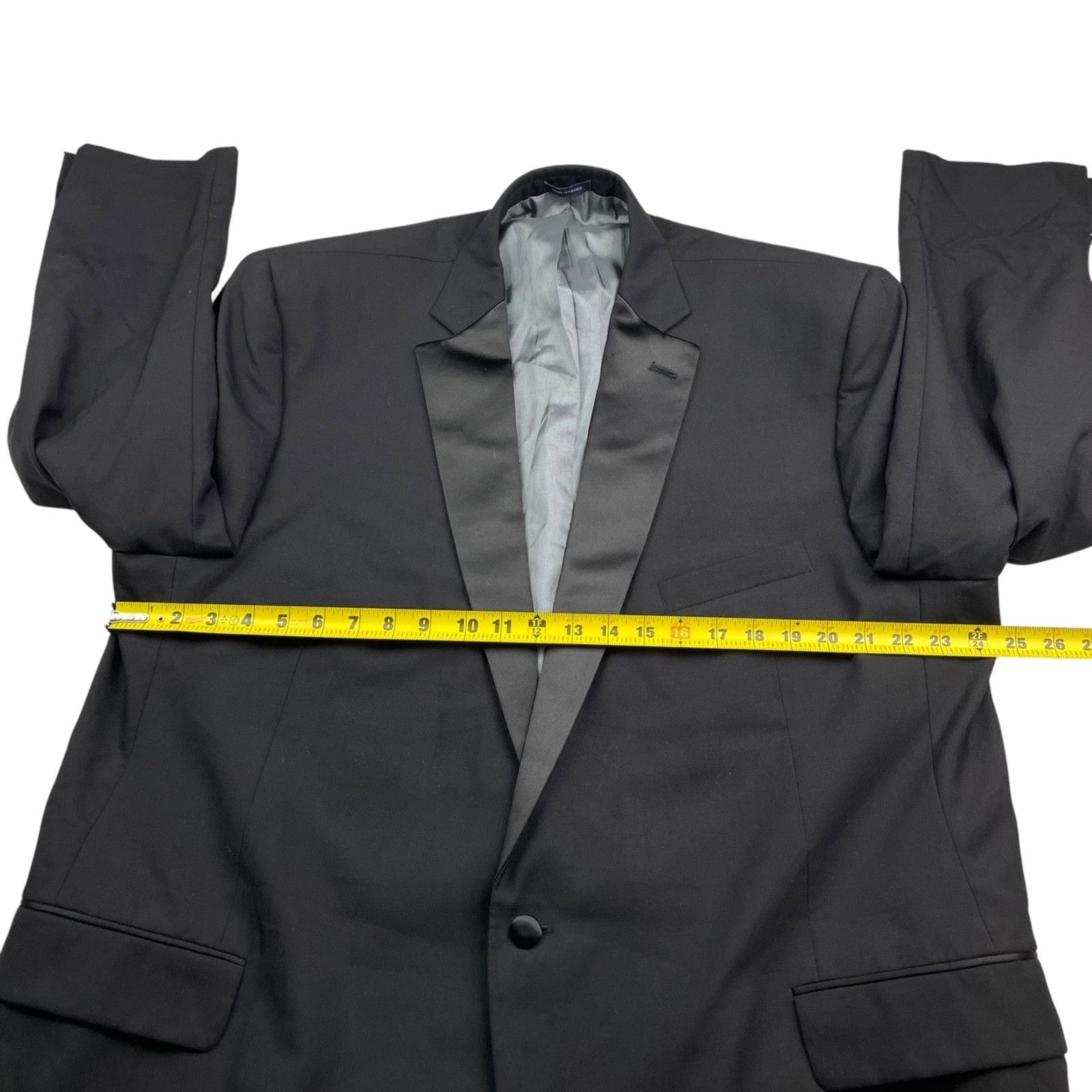 Stafford Stafford Men's Satin Lapel 1-Button Classic Fit Tuxedo Suit Size 52L - 11 Thumbnail