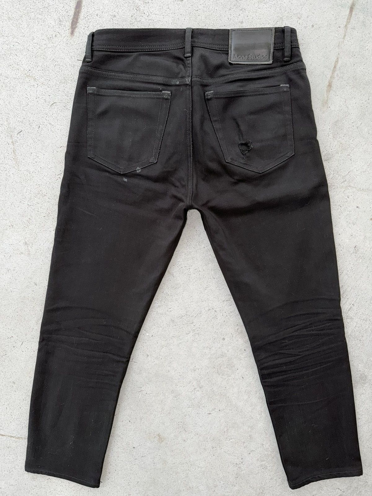 Acne Studios River Stay Black Back Patch Denim Jeans Size US 30 / EU 46 - 1 Thumbnail