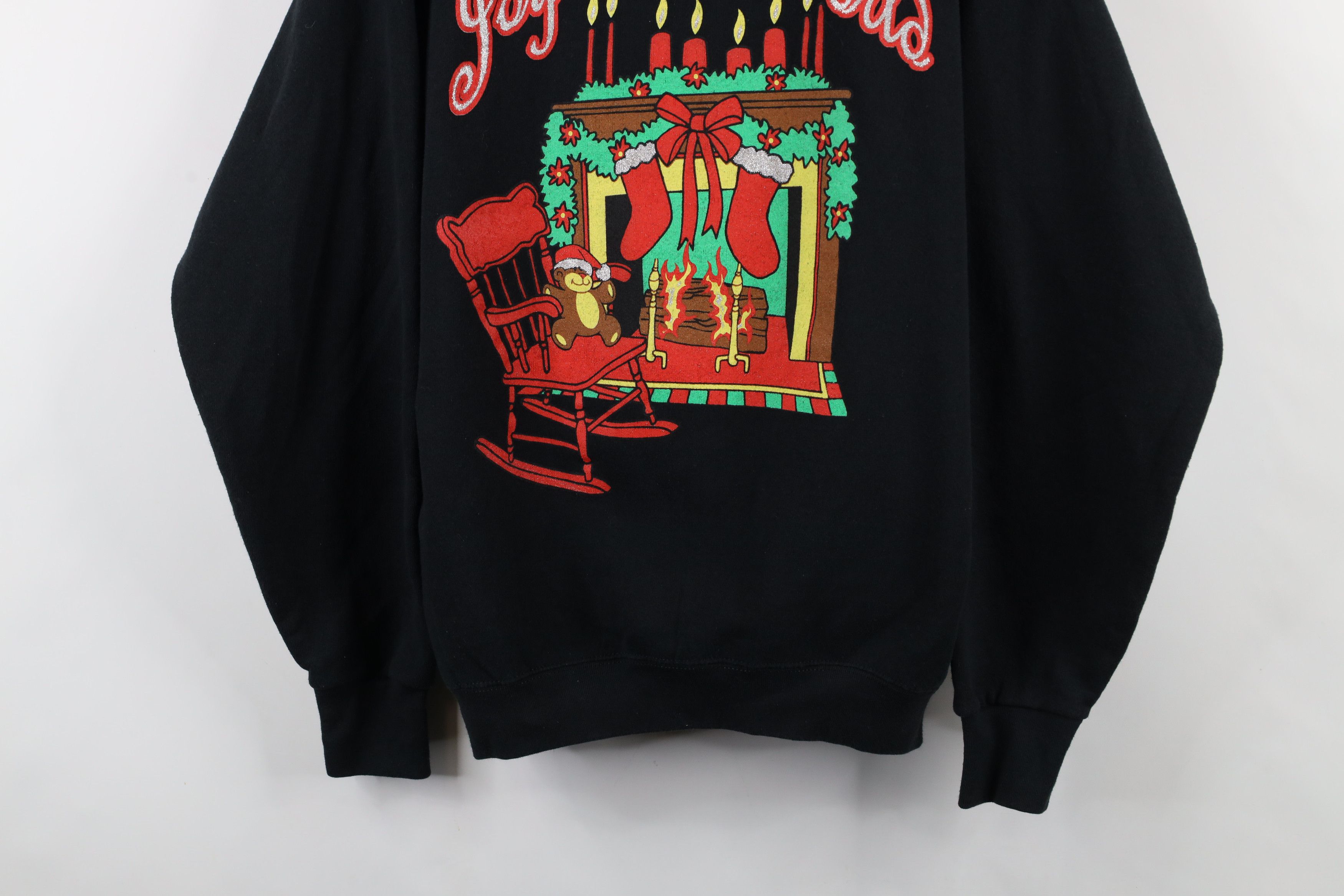 Vintage Vintage 90s Streetwear Joy To the World Christmas Sweatshirt Size XL / US 12-14 / IT 48-50 - 3 Thumbnail