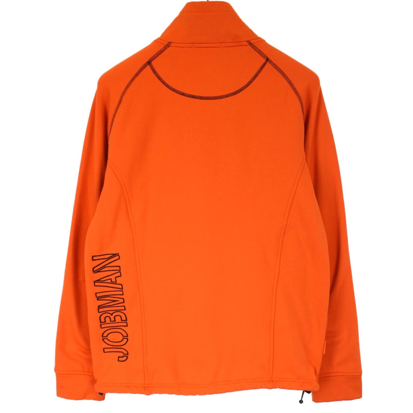 Vintage Jobman Sweatshirt Orange LARGE Asymmetrical Zip High Collar Men's Workwear Size US L / EU 52-54 / 3 - 2 Thumbnail