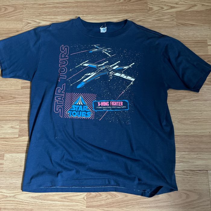 Vintage STAR WARS STAR TOURS 80's X WING SHIRT | Grailed